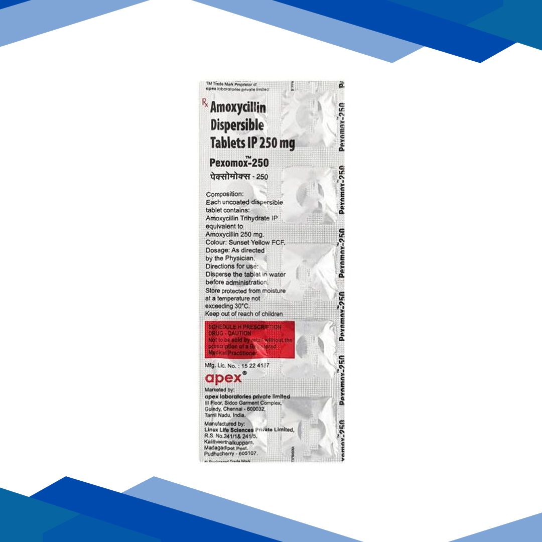 Pexomox 250mg Tablet 10’S