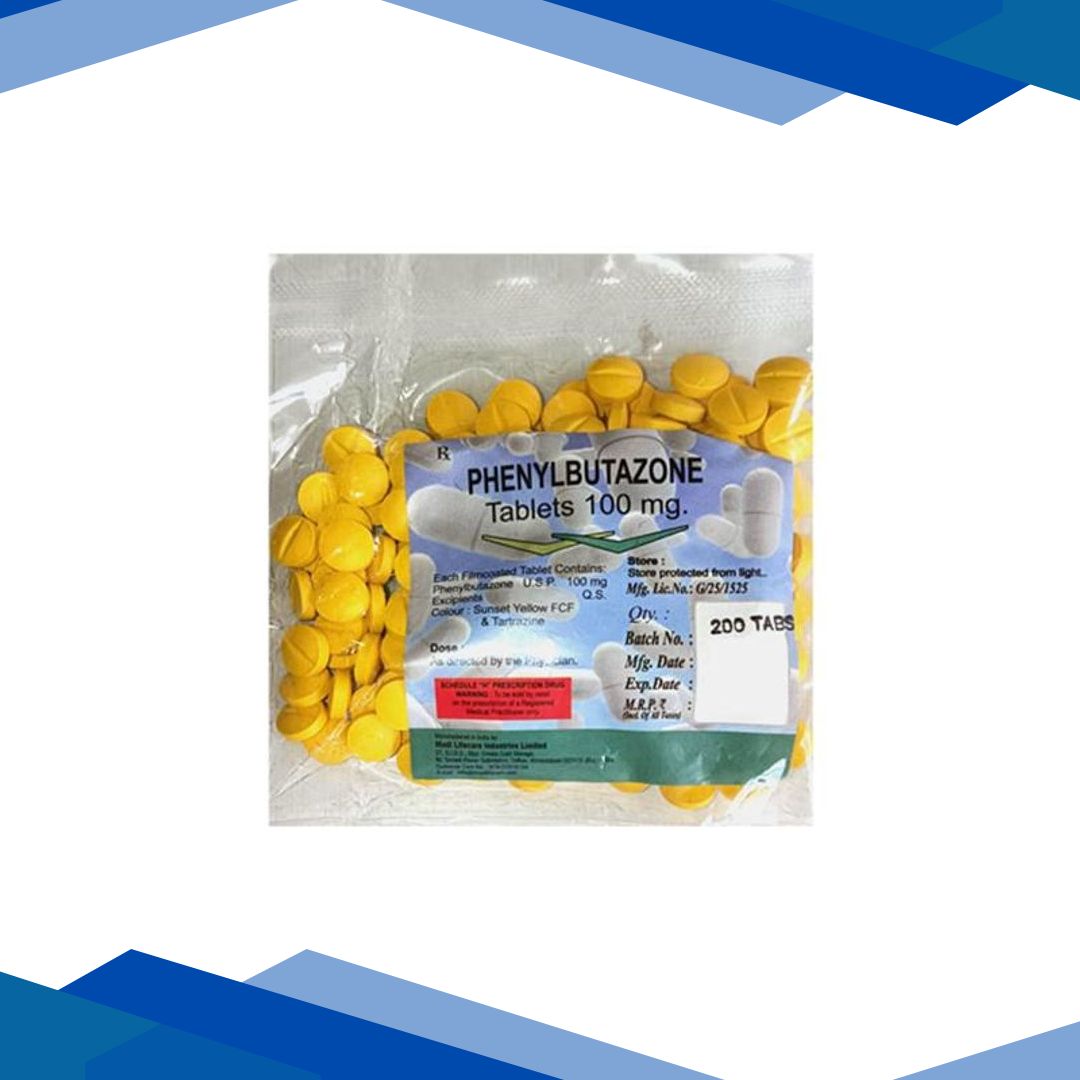 PHENYLBUTAZONE (VET) 100mg Tablet 200’s