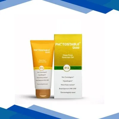 Photostable Gold SPF 55 PA +++ Matte Finish Sunscreen Gel 50gm