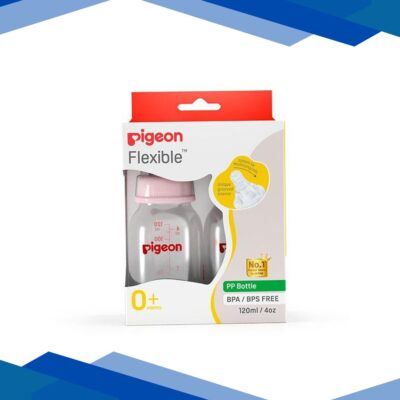 Pigeon Flexible 0+ Months PP Feeding Bottle (Pack of 2 x 120 ml) 120 ml