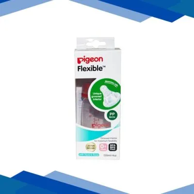 Pigeon Flexible 0+ Months PP Feeding Bottle – Red 120 ml