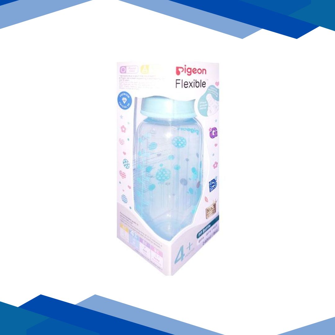 Pigeon Flexible 4+ Months PP Feeding Bottle – Green 240 ml