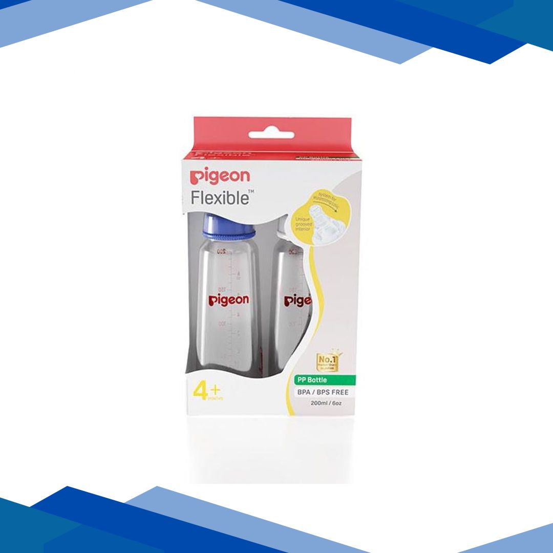 Pigeon Flexible 4+ Months PP Feeding Bottle (Pack of 2 x 200 ml) 1’s