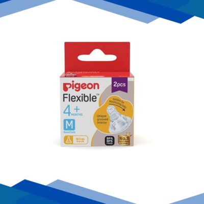 Pigeon Flexible Slim Neck 4+ Months Round Hole Nipple (M) 2’s