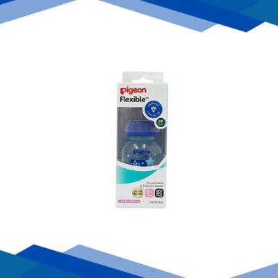 Pigeon Peristaltic Clear Nursing Bottle Rpp for Boy – Blue 120 ml