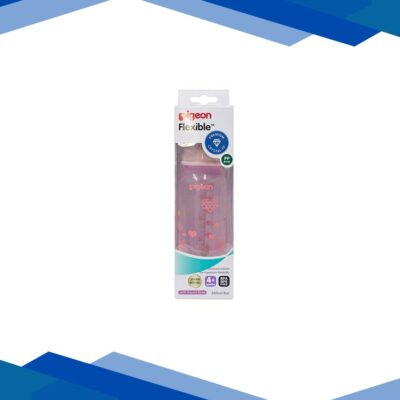 Pigeon Peristaltic Clear Nursing Bottle Rpp – Pink (Abstract) 240 ml