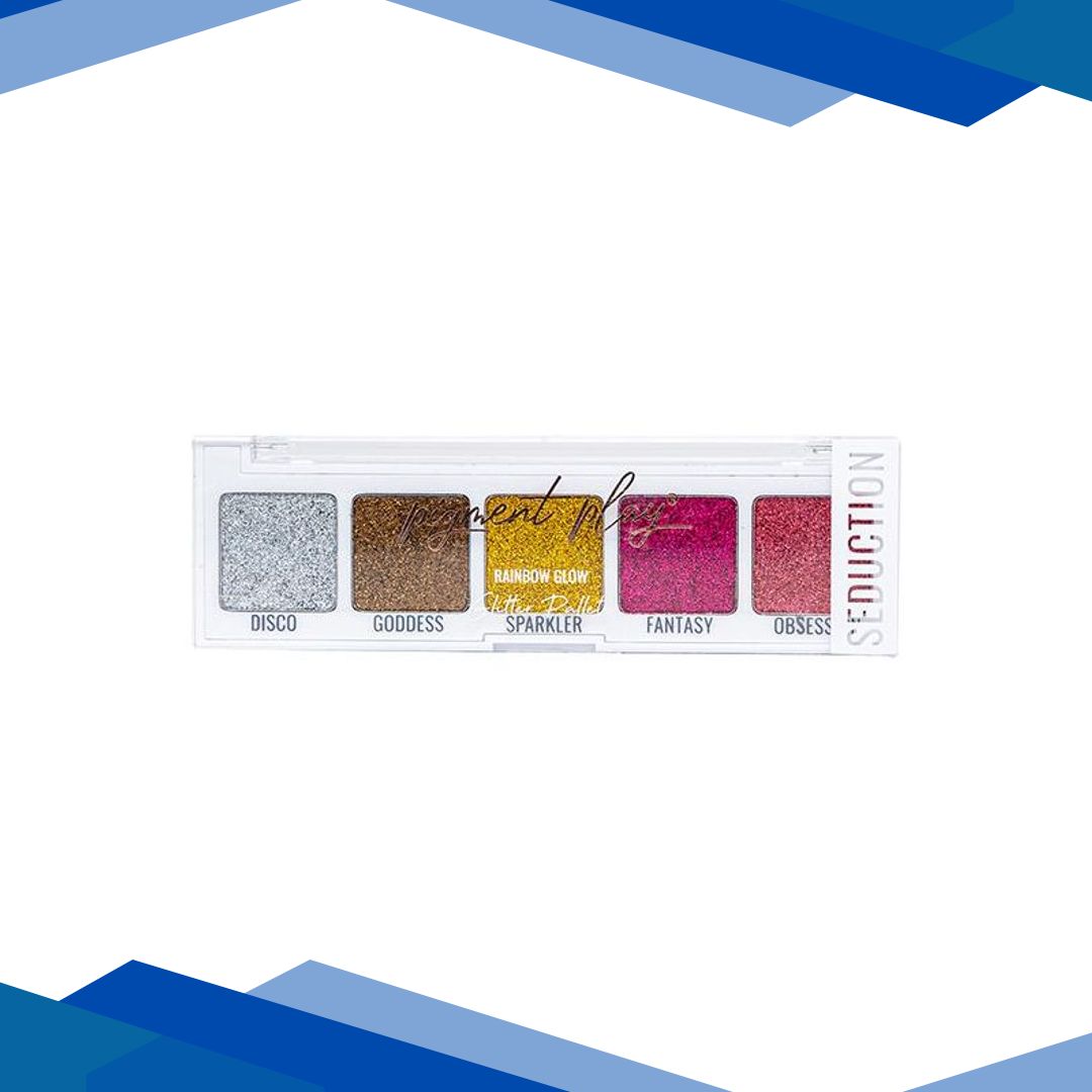 Pigment Play Max Effects Mini Rainbow Glow Glitter Palette – Seduction 4.5gm
