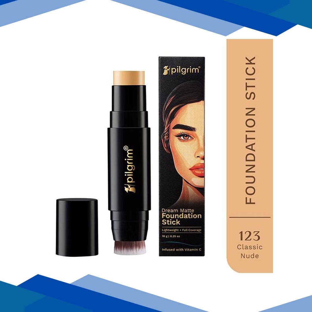 Pilgrim Classic Nude Foundation Stick, Dream Matte, Lightweight, Full Coverage with Vitamin C 10 gm