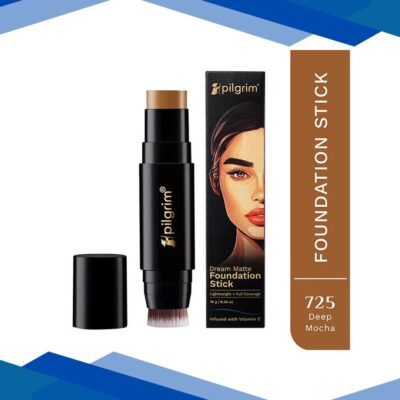Pilgrim Deep Mocha Foundation Stick, Dream Matte, Lightweight, Full Coverage with Vitamin C 10 gm