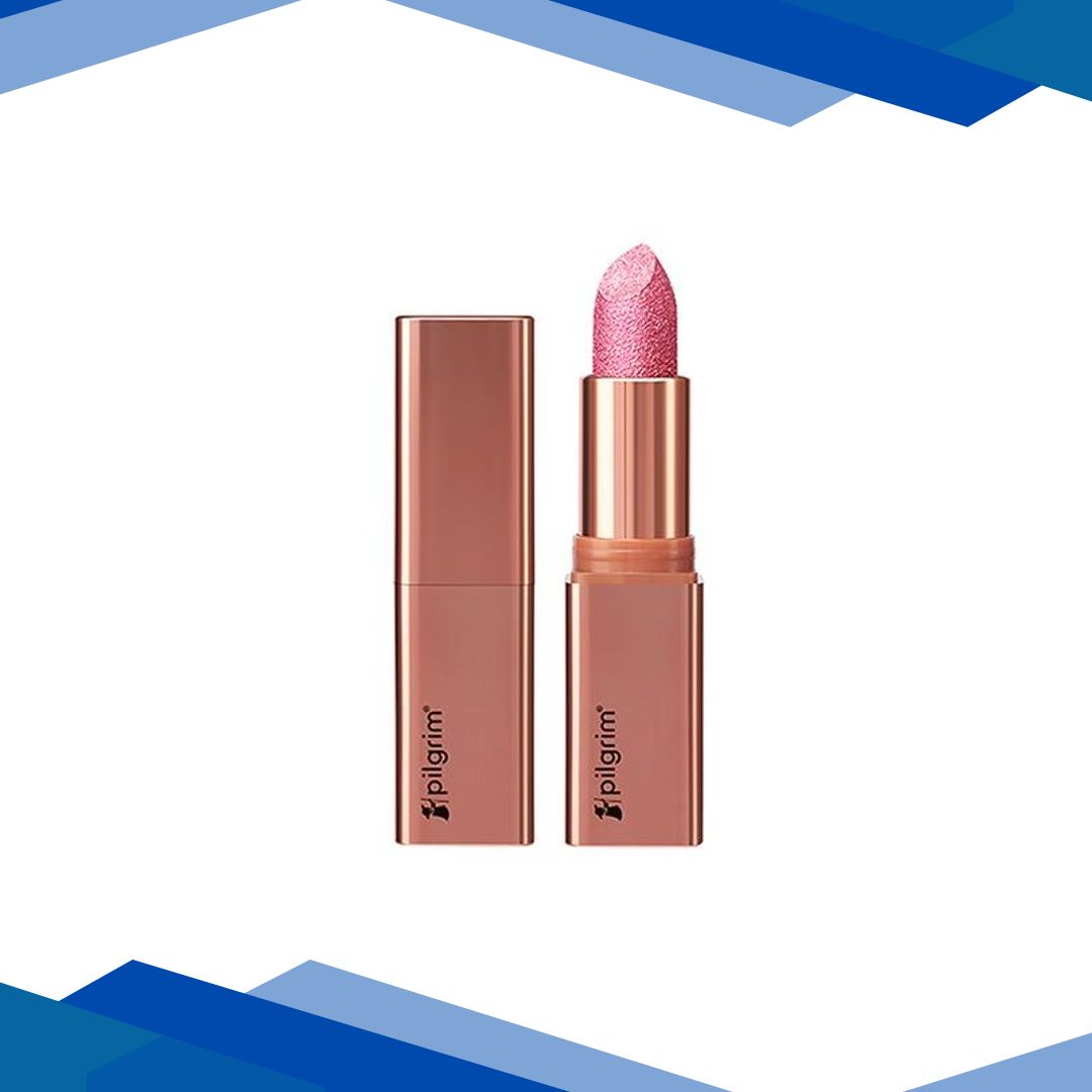 Pilgrim Glitter Lipstick Chic Haseena-06 Luxurious 3-D Glitter Formula With Matte Finish pink 4.2 g