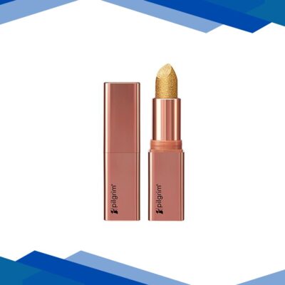 Pilgrim Glitter Lipstick Dubai Gold-03 Luxurious 3-D Glitter Formula With Matte Finish Tranparent 4.2 g
