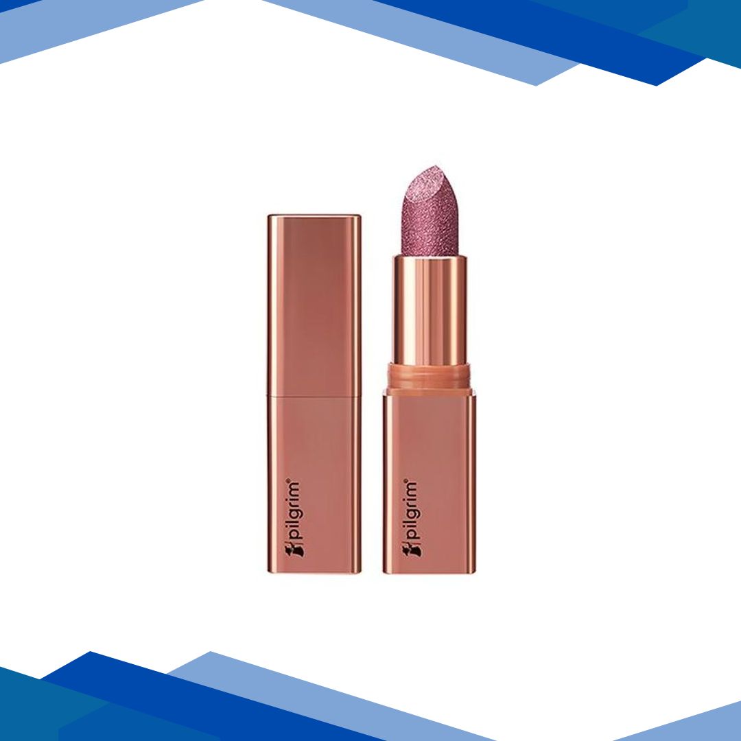 Pilgrim Glitter Lipstick Her Highness-08 Luxurious 3-D Glitter Formula With Matte Finish pink/wine 4.2 g