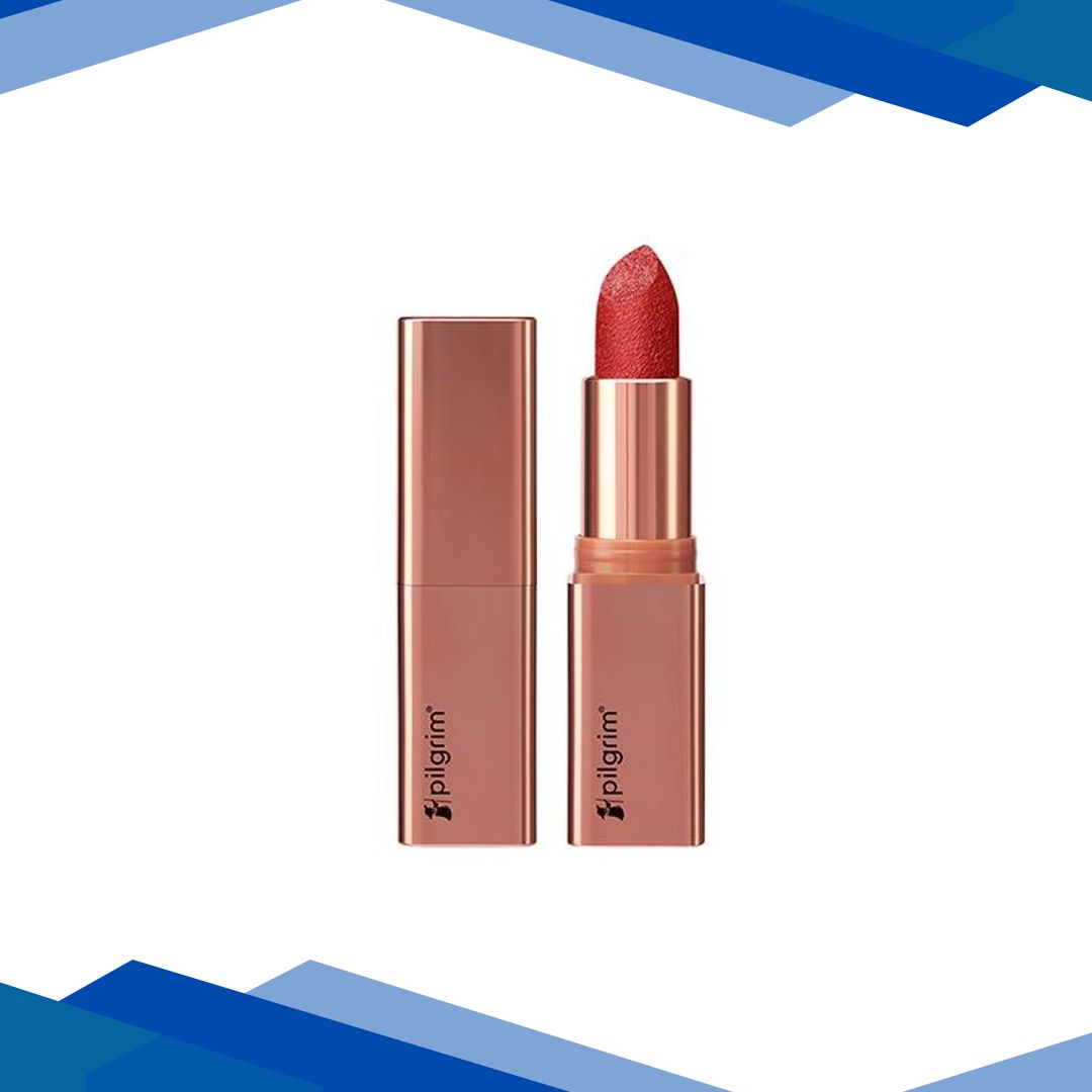 Pilgrim Glitter Lipstick Jumeirah Jewel-01 Luxurious 3-D Glitter Formula With Matte Finish Maroon 4.2 g