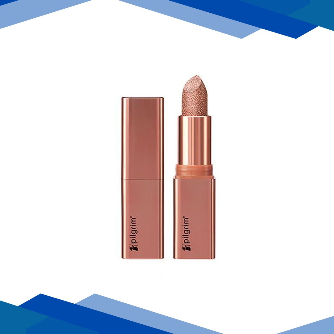 Pilgrim Glitter Lipstick The Khalifa-02 Luxurious 3-D Glitter Formula With Matte Finish Red/Orange 4.2 g