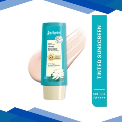 Pilgrim Korean White Lotus Tinted Sunscreen SPF 50+ PA++++ with 3% Niacinamide 50 ml