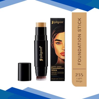 Pilgrim Light Beige Foundation Stick, Dream Matte, Lightweight, Full Coverage with Vitamin C 10 gm