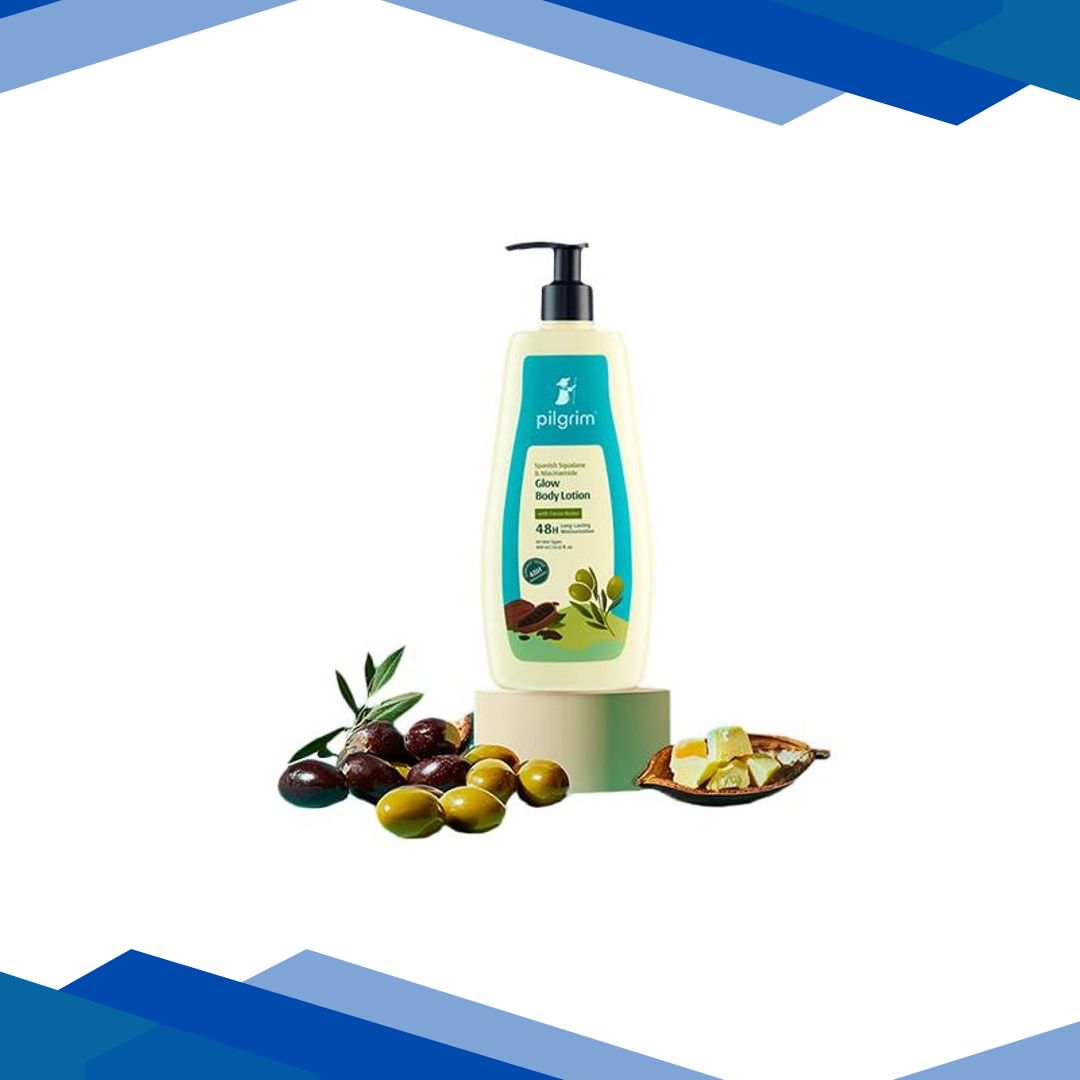Pilgrim Spanish Squalane & Niacinamide Glow Body Lotion Cocoa Butter 48H Long-Lasting Moisturization 400 ml