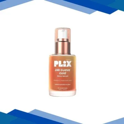 PLIX 24k Guava Gold Lightweight Serum with Vitamin C & Hyaluronic Acid, Face Serum & Primer for Glowing Skin 30 ml