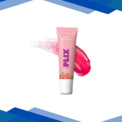 PLIX Guava Glowy Lip Balm For Smooth, Buttery Soft Lips, Shea Butter with Vitamin E, Tinted Lip Balm For Glossy, Pink Lips with SPF 15 For Sun Protection 12 gm