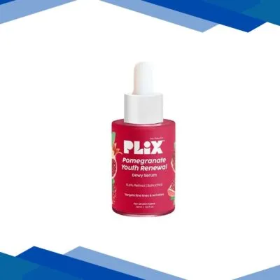 PLIX Pomegranate 0.6% Retinol & 0.2% Bakuchi Oil Face Serum for Reverse Aging, Reduces Fine Lines & Wrinkles for Men & Women, 100% Vegan 30 ml