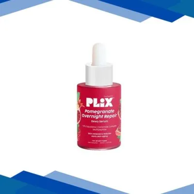 PLIX Pomegranate Overnight Repair Dewy Serum for Ageless Younger Skin, Reduce Fine & Wrinkles, Collagen Boosting, Hydrating Serum for Women & Men, Anti-ageing 30 ml