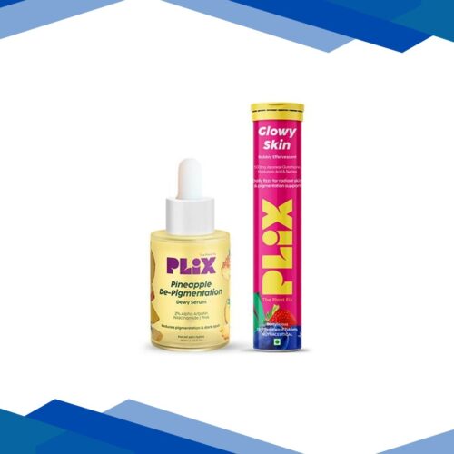 Plix The Plant Fix Glutathione Skin Glow 15 Tablets And Pineapple Serum Combo, 2% Unisex 30 ml
