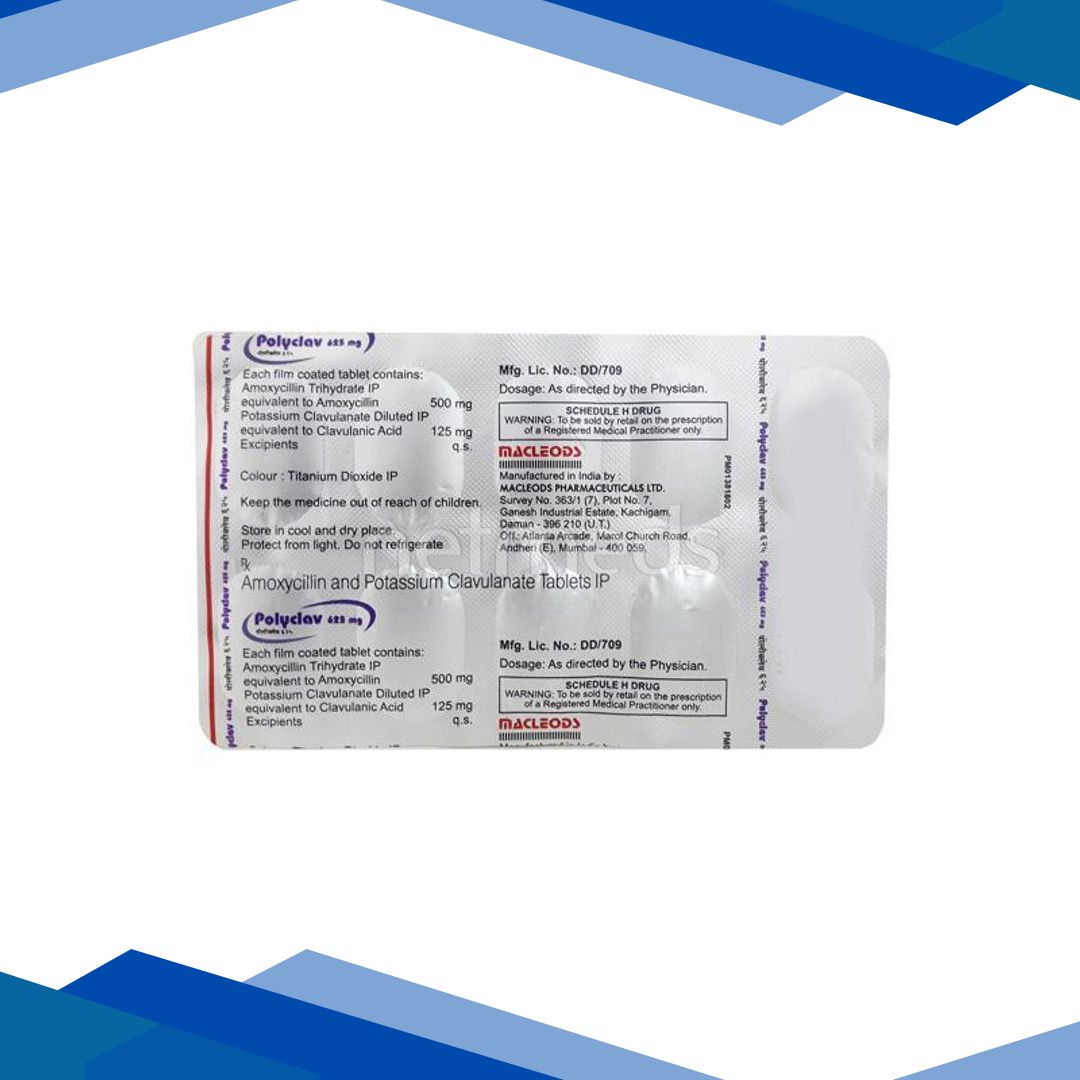 Polyclav 625mg Tablet 10’S