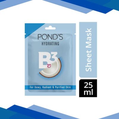 POND’S Hydrating Dewy Radiant Skin, With 100% Natural Coconut Water & Vitamin B3 Sheet Mask 25 ml