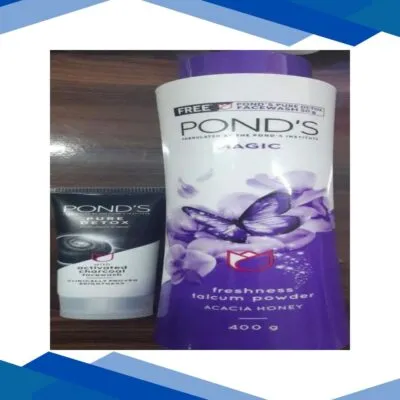 Ponds Magic Freshness Talcum Powder 400 gm (Free Ponds Pure Detox Facewash 50 gm) 1’s