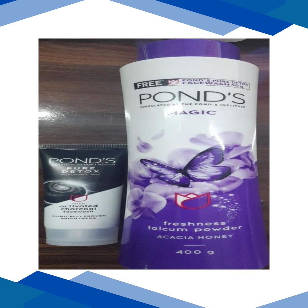 Ponds Magic Freshness Talcum Powder 400 gm (Free Ponds Pure Detox Facewash 50 gm) 1’s