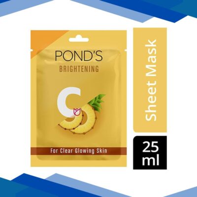 POND’S Vitamin C Brightening Clear Glowing Skin, 100% Natural Pineapple Sheet Mask 25 ml