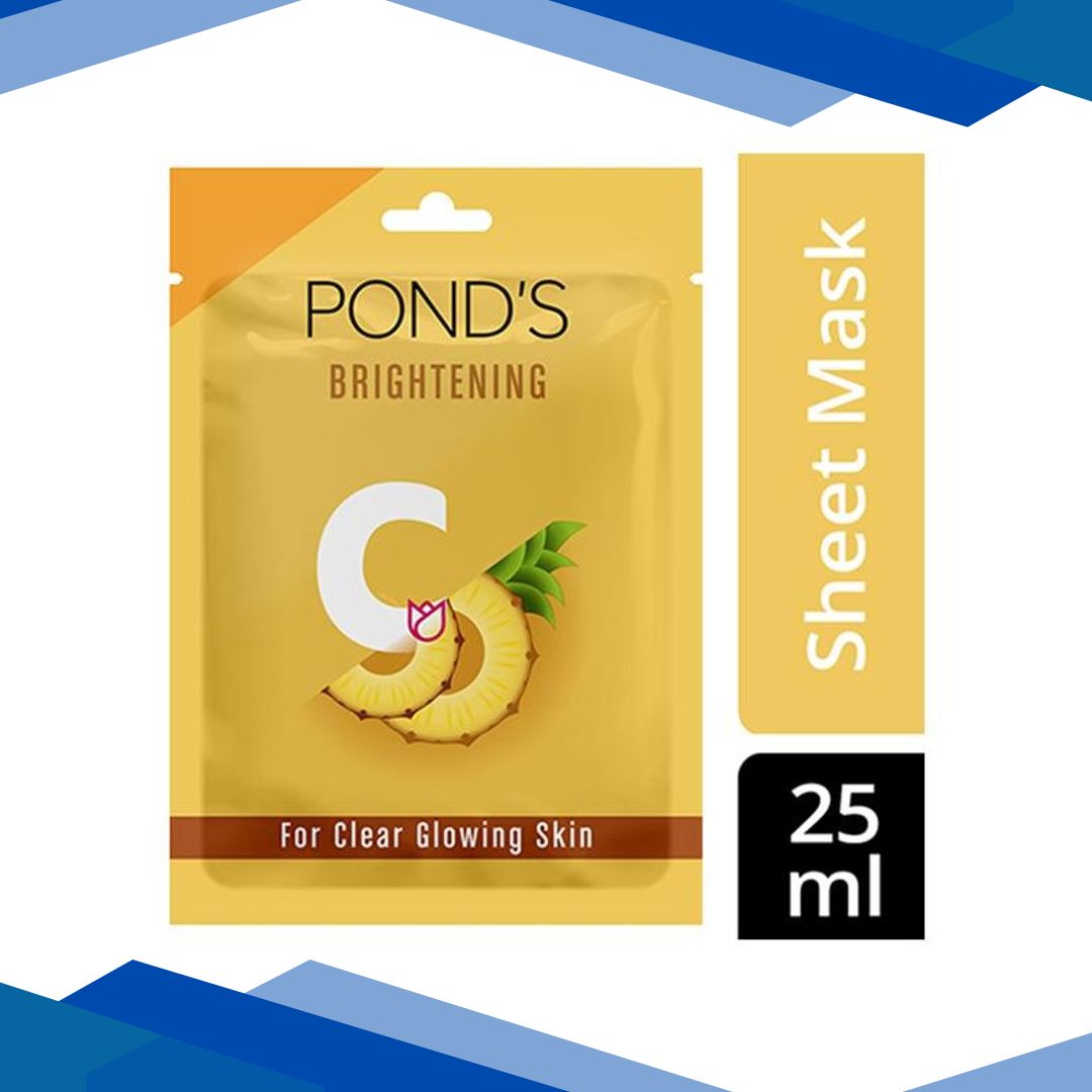 POND’S Vitamin C Brightening Clear Glowing Skin, 100% Natural Pineapple Sheet Mask 25 ml