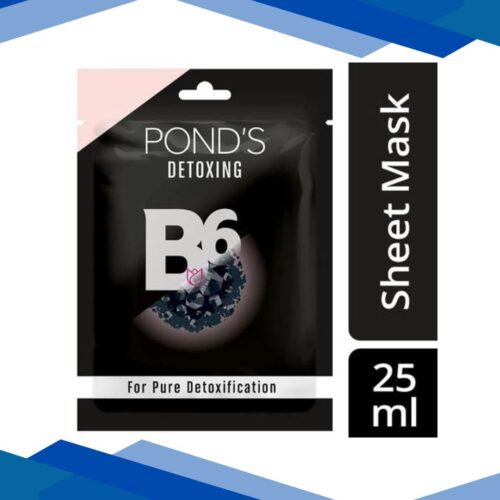 Pond’s Vitamin Duo Detoxing Sheet Mask – Vitamin B6 + Bamboo Charcoal 25 ml