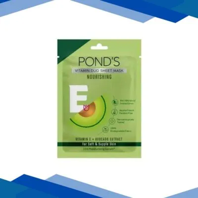 POND’S Vitamin E Nourishing Soft & Supple Skin, 100% Natural Avocado Sheet Mask 25 ml