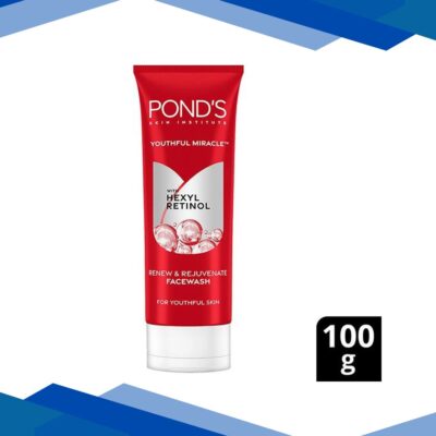 Pond’s Youthful Miracle Hexyl Retinol, Renew and Rejuvenate Facewash 100 gm