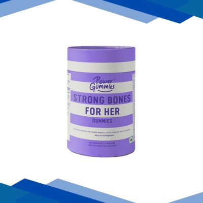 Power Gummies Strong Bones for Her-Vitamin D3 & Calcium with Strawberry Flavour-60 Gummies 1’s