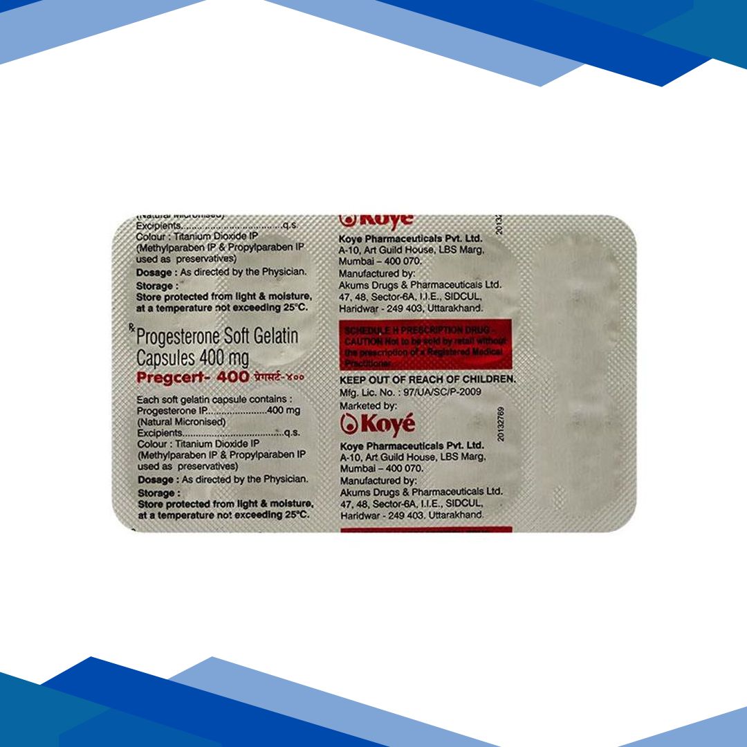 Pregcert 400mg Capsule 10’S