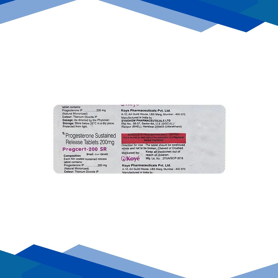 Pregcert SR 200mg Tablet 10’S