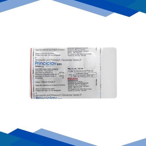 Princiclav 625mg Tablet 10’S