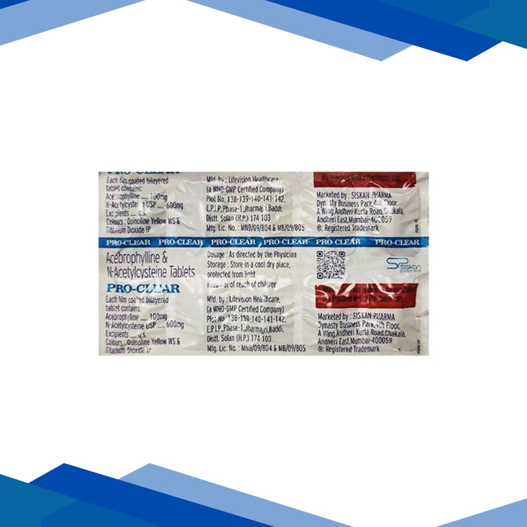 PRO CLEAR Tablet 10’s