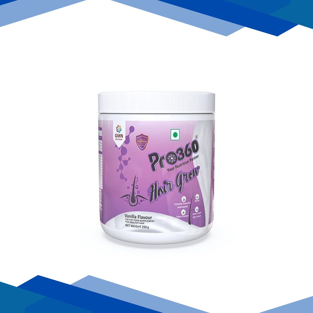 Pro360 Hair Grow Nutritional Powder – Vanilla Flavour 250 gm