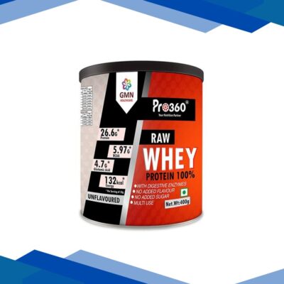 Pro360 Raw Whey Protein Powder – Unflavoured 400 gm