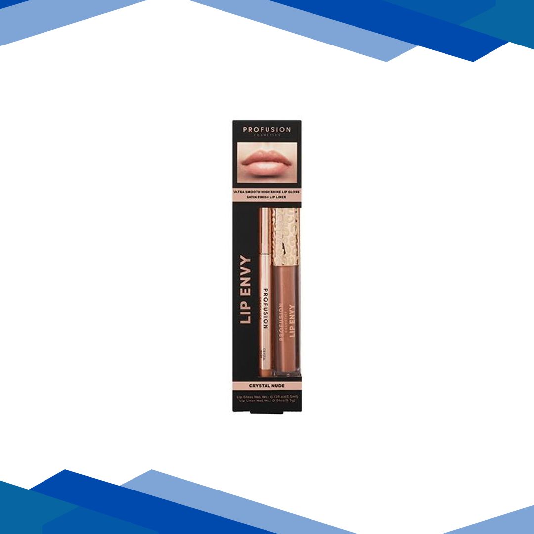 Profusion Cosmetics Lip Envy Lip Gloss & + Lip Liner Duo – Crystal Nude (3.5ml + 0.3g) 1’s
