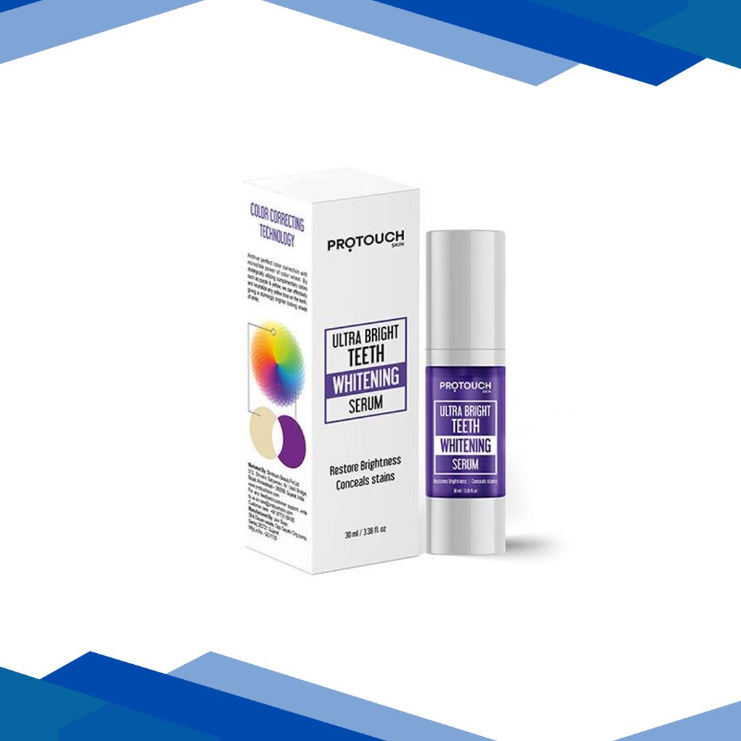 Protouch Ultra Bright Purple Teeth Whitening Toothpaste Serum, Colour Correction, Whiter teeth & Fresher breath 30ml