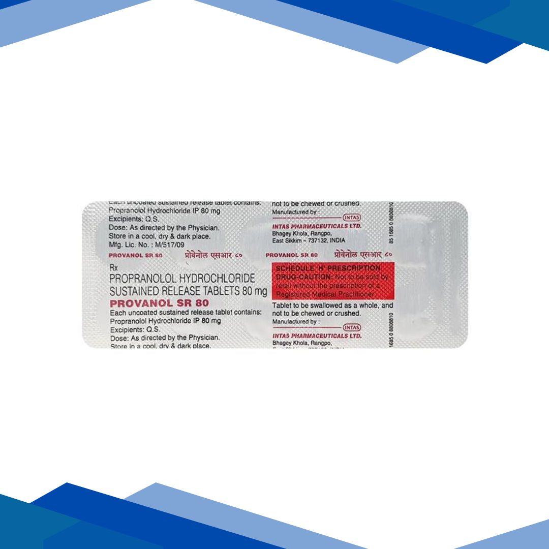 Provanol SR 80mg Tablet 10’S