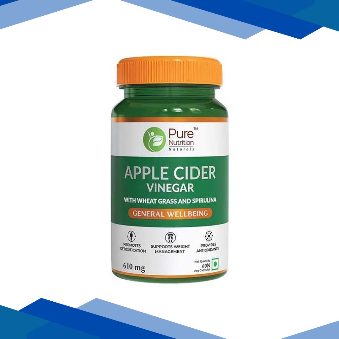 Pure Nutrition Apple Cider Vinegar 610 mg Veg Capsule 60’s