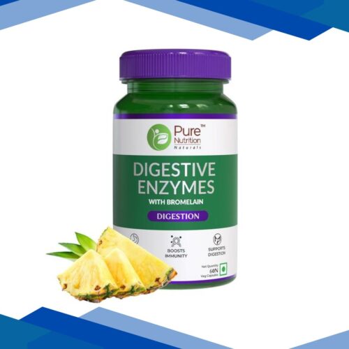 Pure Nutrition Digestive Enzymes with Bromelain 840 mg Veg Capsule 60’s