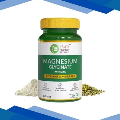 Pure Nutrition Magnesium Glycinate with Zinc 350 mg Veg Tablet 60’s