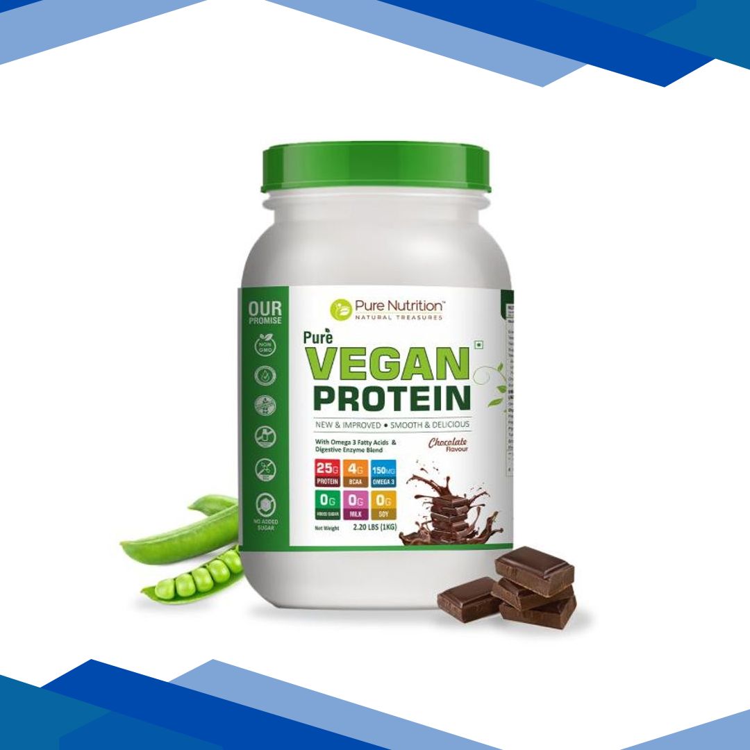 Pure Nutrition Pure Vegan Protein Powder – Chocolate Flavour 1 kg
