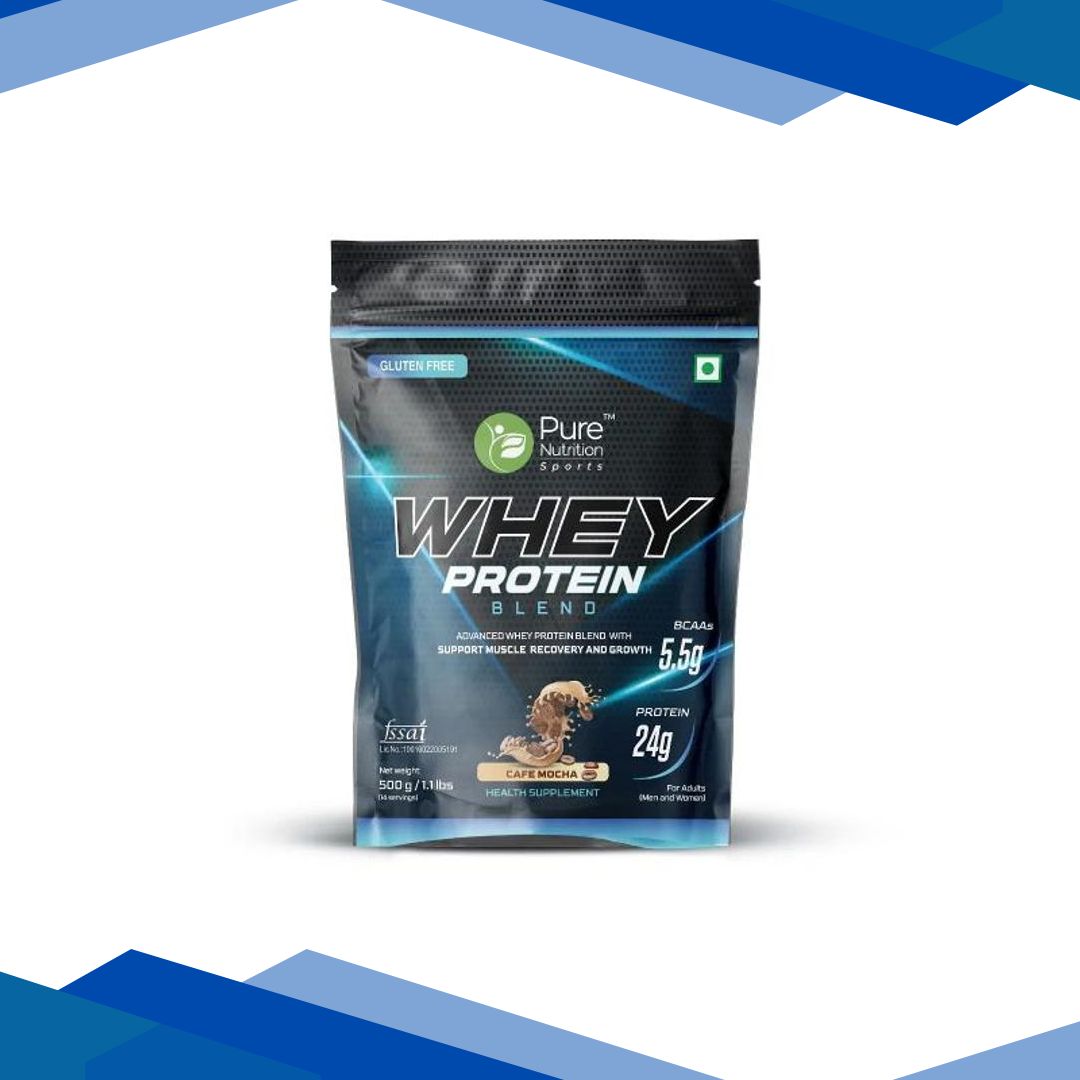 Pure Nutrition Whey Blend Protein Powder – Cafe Mocha Flavour 500 gm